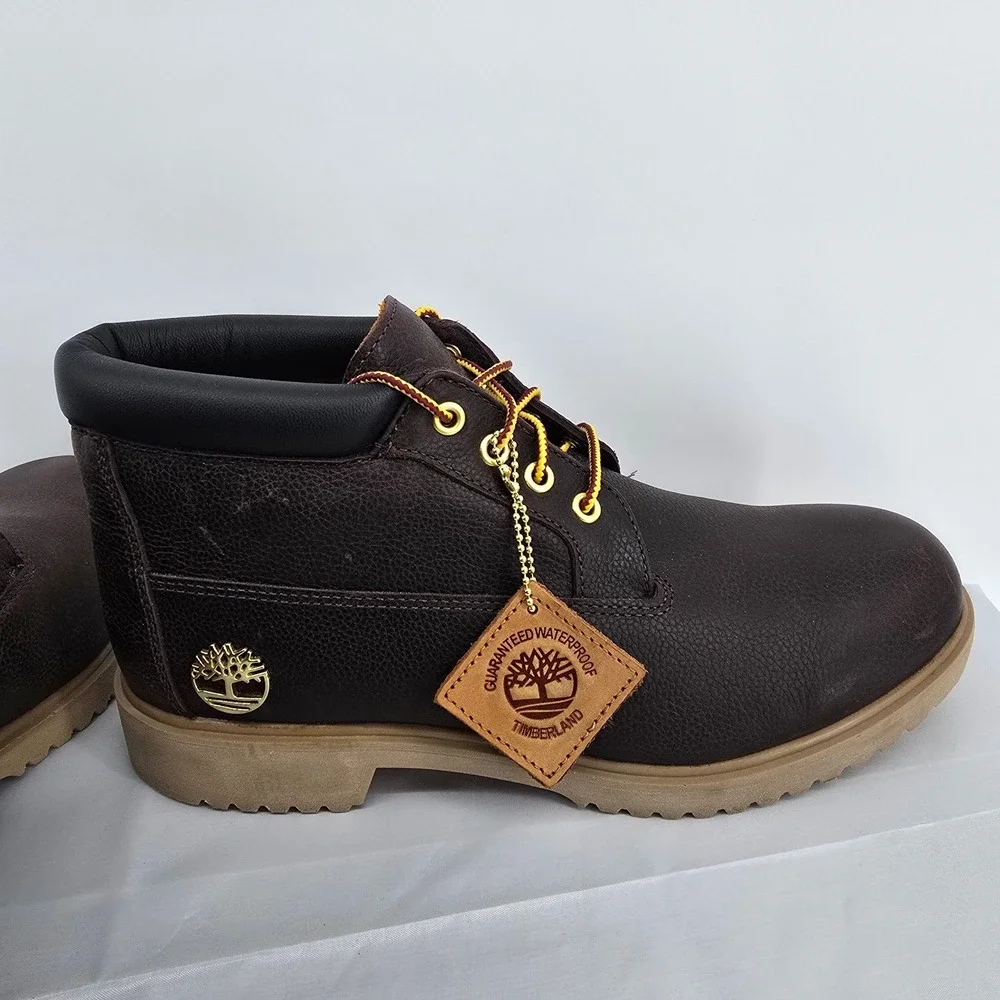 Timberland Mens Waterproof Chukka Boots Brown Leather PrimaLoft TB0A6FTAEXU‎ 9.5